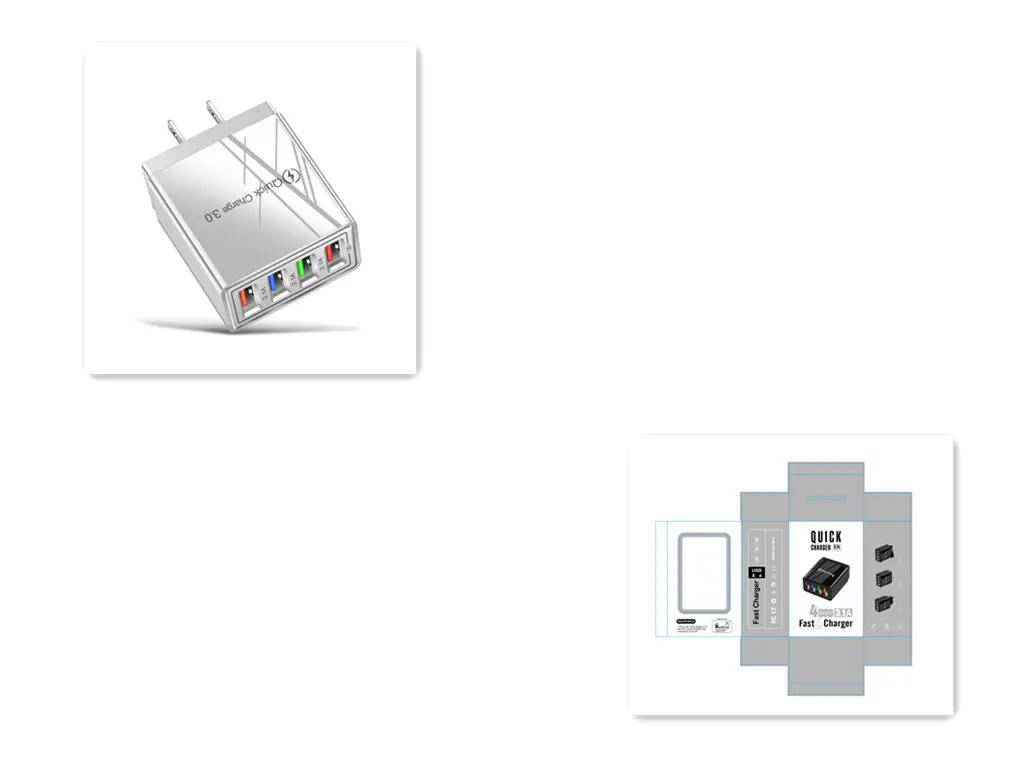 USB Charger Quick Charge 3.0 4 Phone