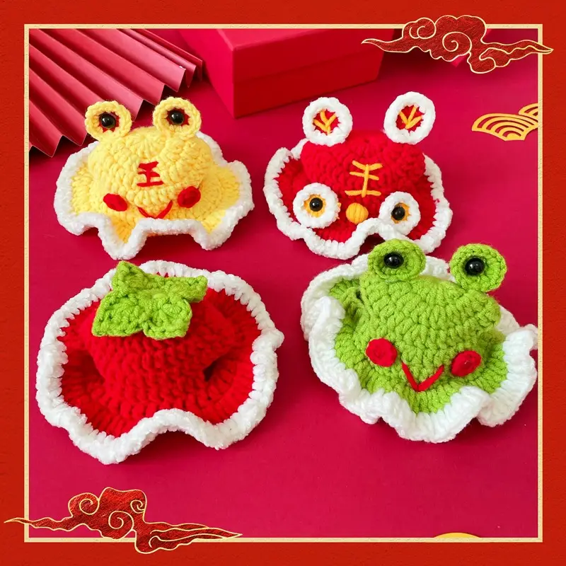 New Year Festive Clothes For Pet Cats And Dogs Tiger Head Hats
