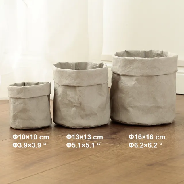 Cement Cloth Bag Flowerpot Cowhide Bag Simple Grey - Shop at LoveMi
