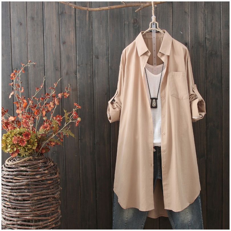 Title 6, Loose Solid Color Casual Women