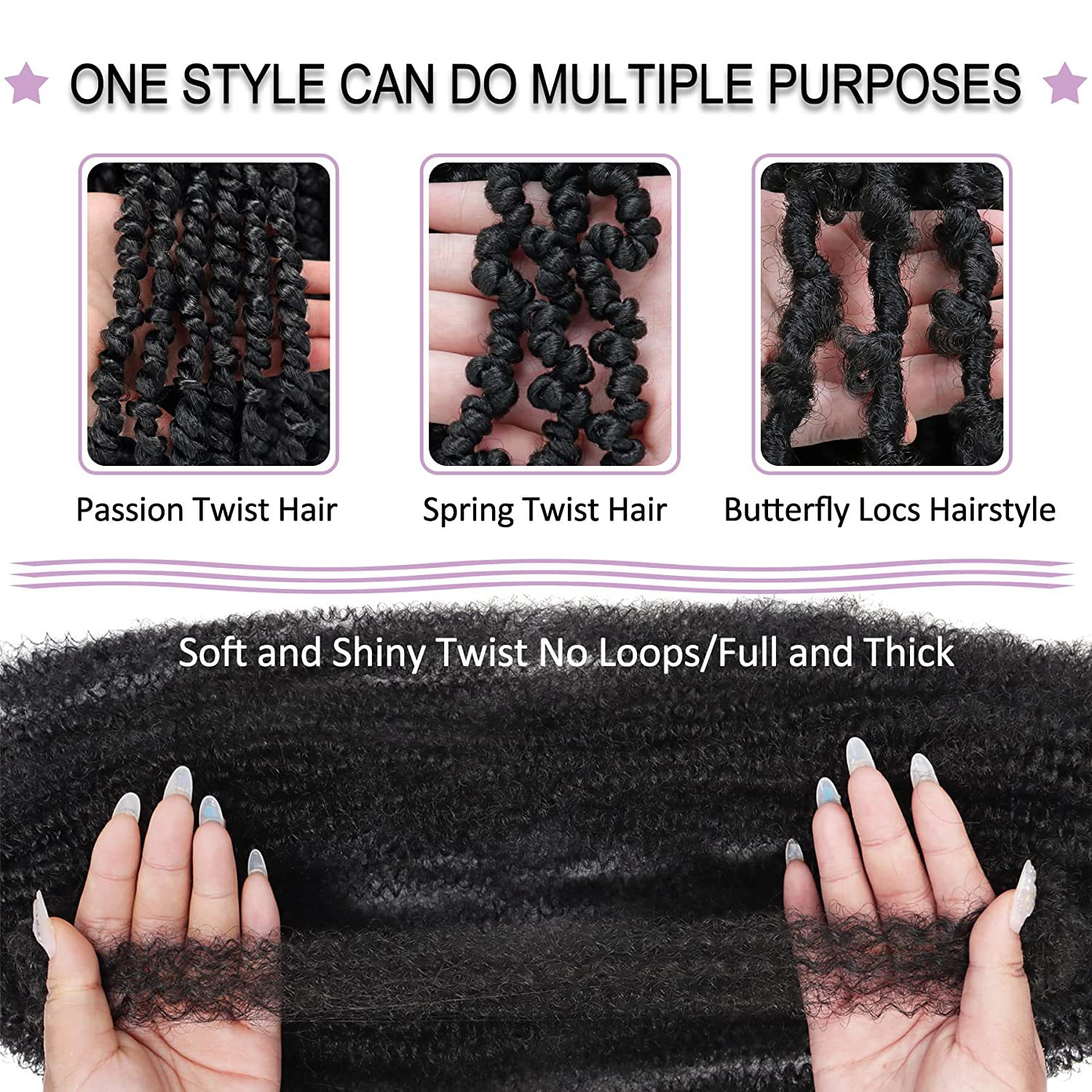 22 Inch Soft Springy Afro Twist Hair Pre-Separated Spring TwistFor Soft Faux... 5