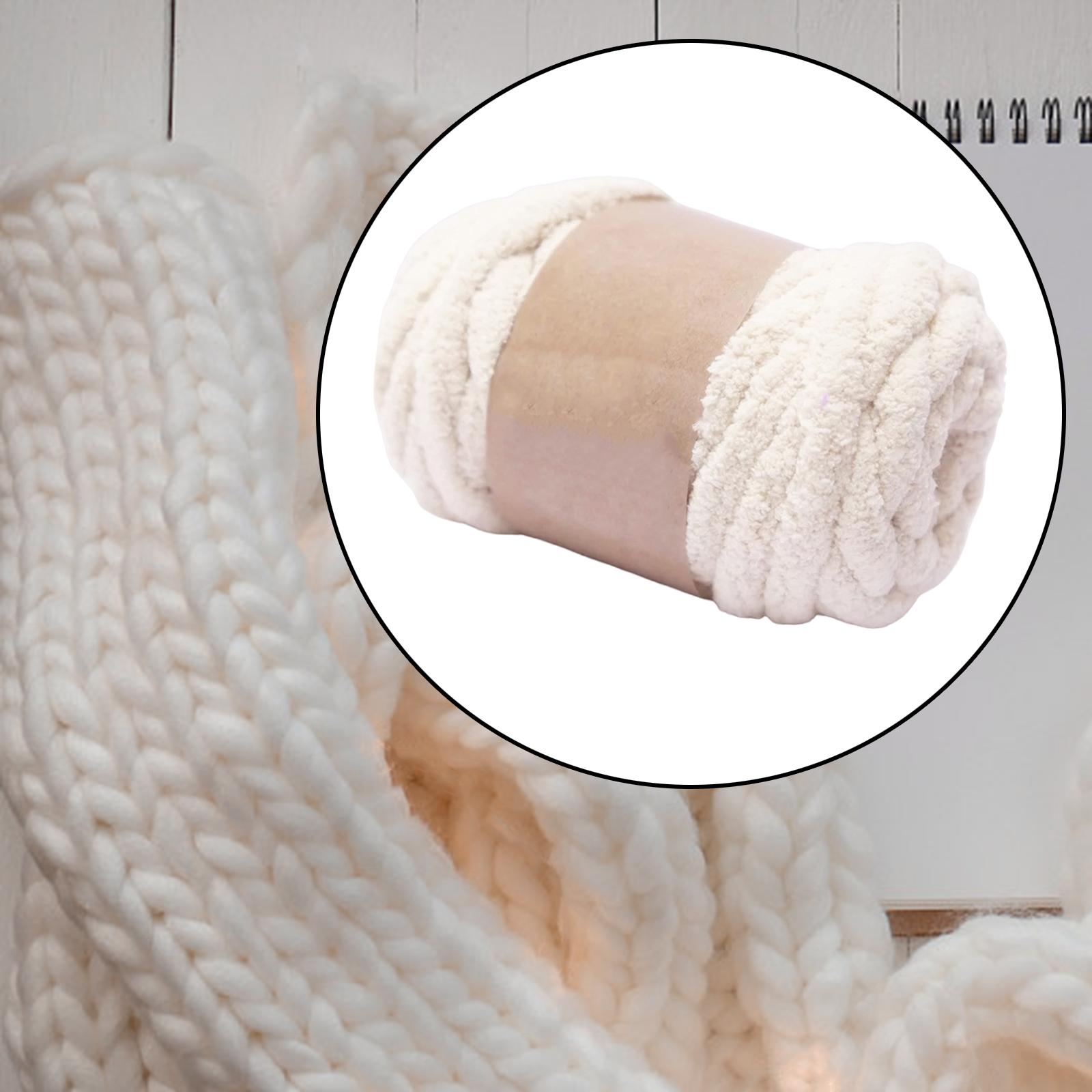 Thick Chunky Yarn Hand Knitting DIY Weight For Throw Rug Making Weaving Beige — image 6