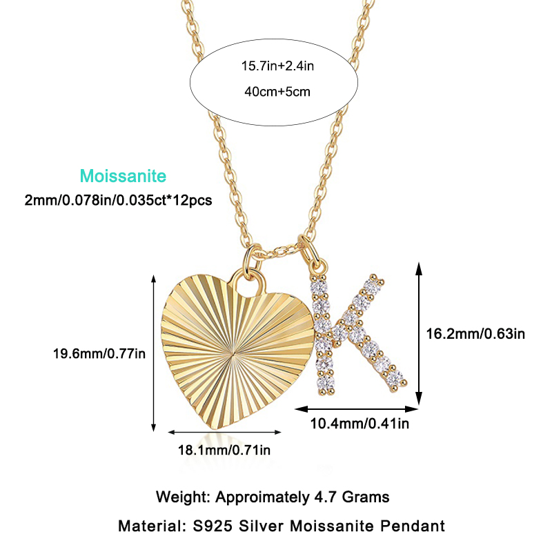 1Heart Secret - A Fashionable And Trendy Necklace Pendant Diamond Jewelry Necklace Set With 1-carat Moissanite S925 Sterling Silver And Gold Plating Prohibit TikTok sales - Image 6