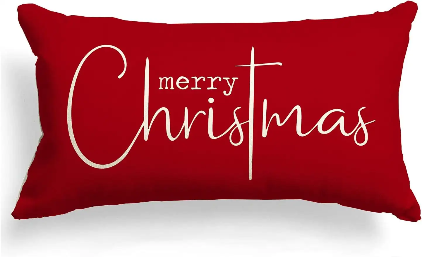 Christmas Pillow Cover, Merry Decorative Throw Case