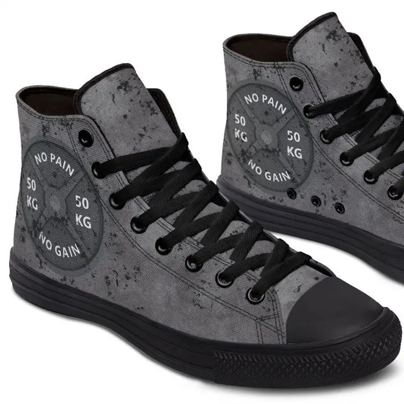 Printed Couple High-top Canvas Shoes