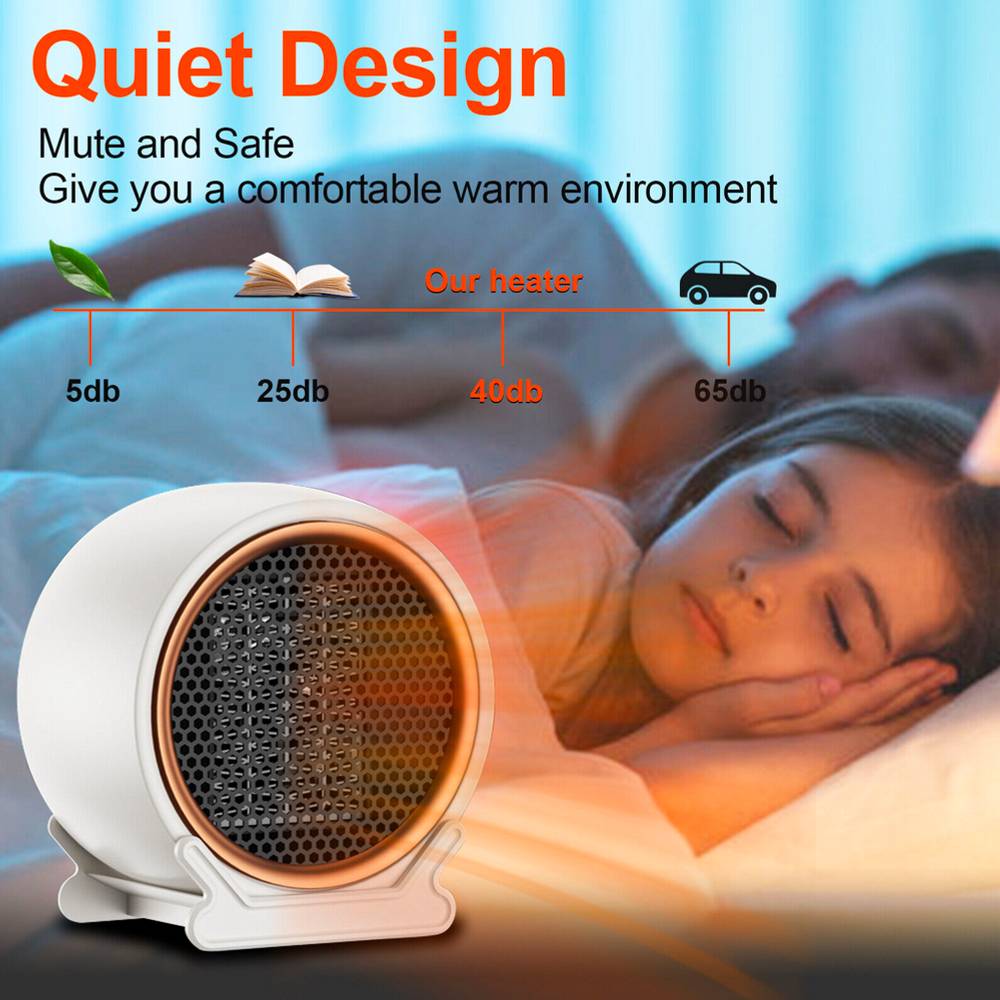 Electric Heater Fan PTC Ceramic Quite Portable 2Heating Warmer 1200W — image 9