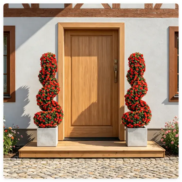 2 Pack Realistic Lifelike Faux Spiral Plant