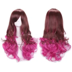 Harajuku Style Colored Female Long Curly Hair Hood - M18184 - View 1