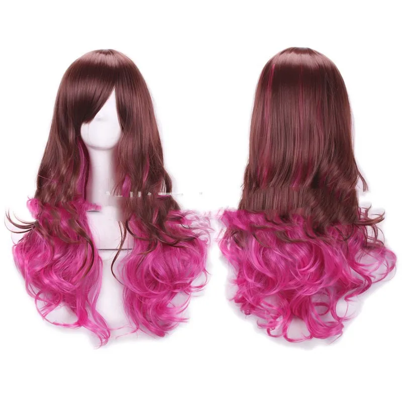 Harajuku Style Colored Female Long Curly Hair Hood - M18184