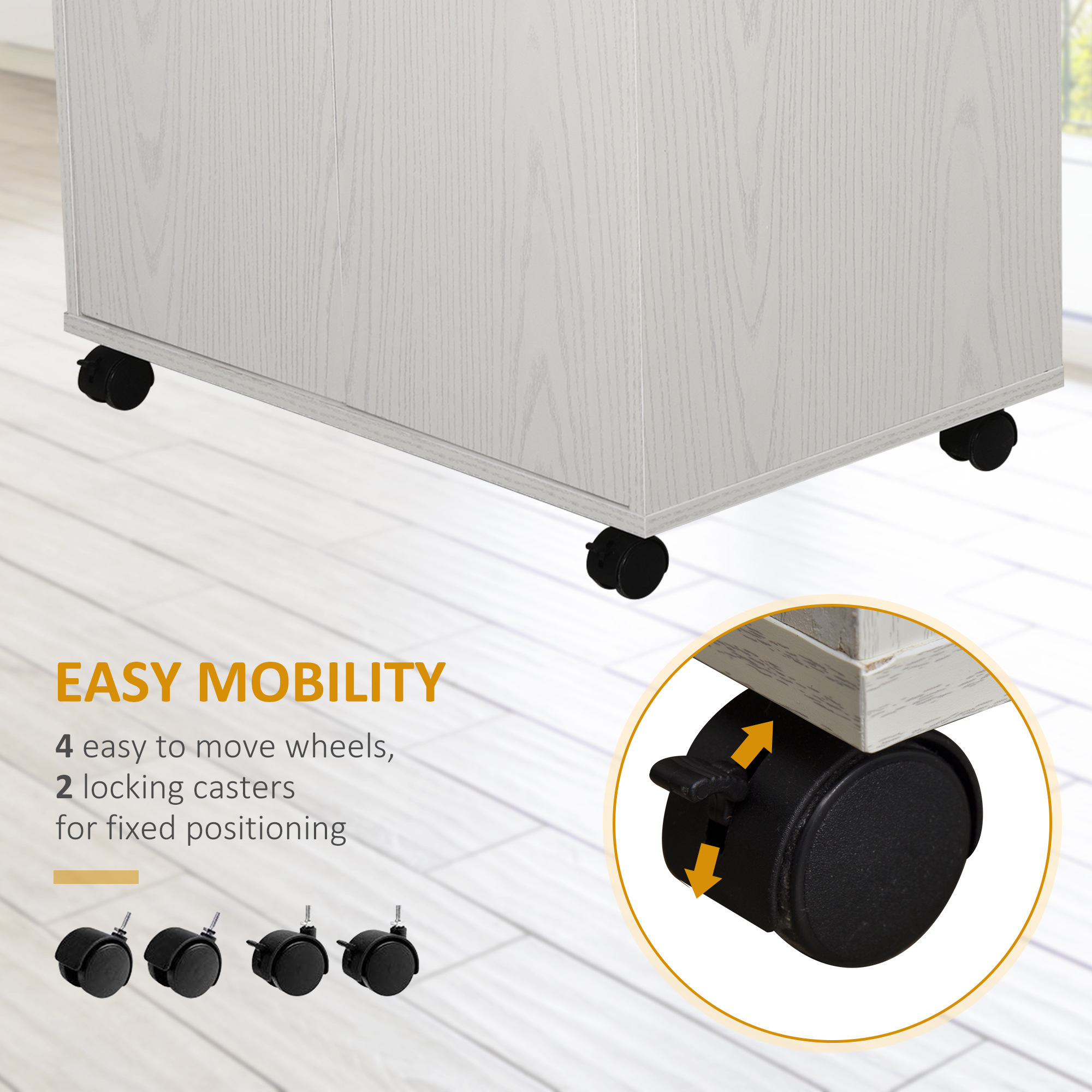 Kitchen Storage Unit, Modern Microwave Stand Trolley Cart, Sideboard — image 2