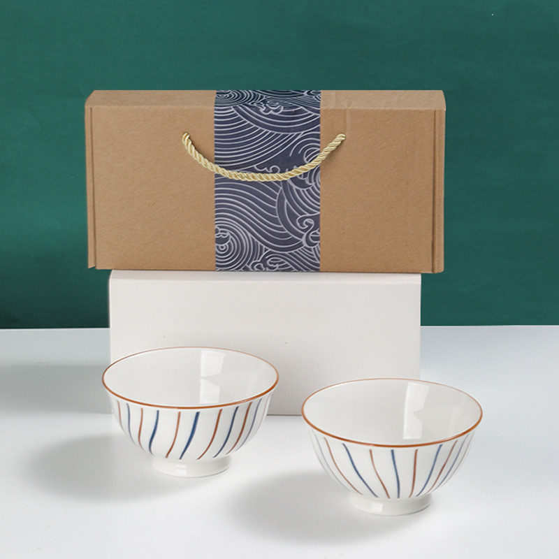 Title 5, Japanese Blue And White Porcelain Bowl Gift Box