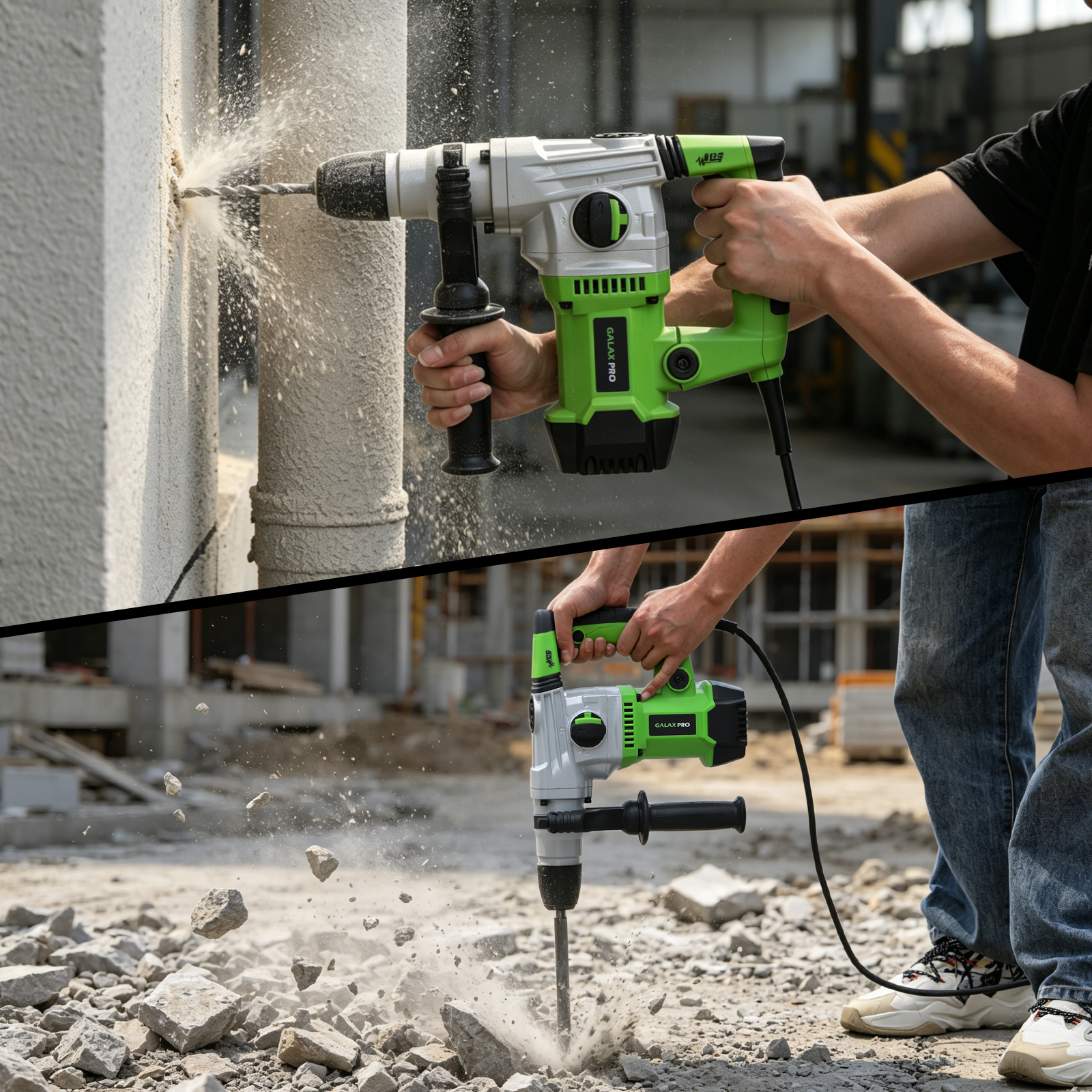 Galax PRO SDS Plus Rotary Hammer Drill 1500W 4000RPM, 4 In 1 Functions, Anti — image 8