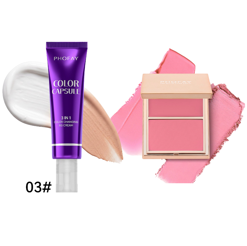 PHOFAY Double-Take Cream & Powder Blush Duo image 39