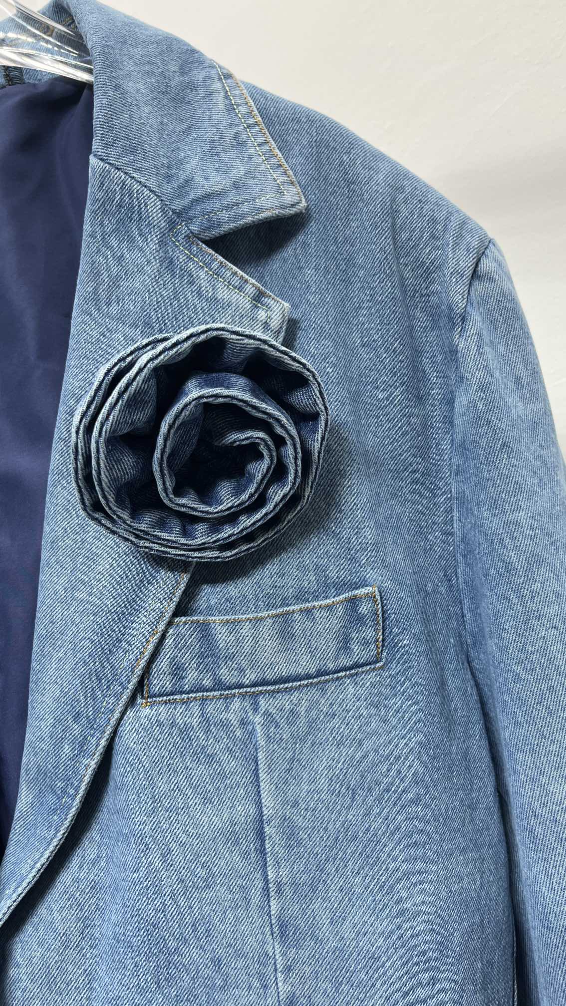 Title 8, Gilet con reggicalze in denim vecchio lavato