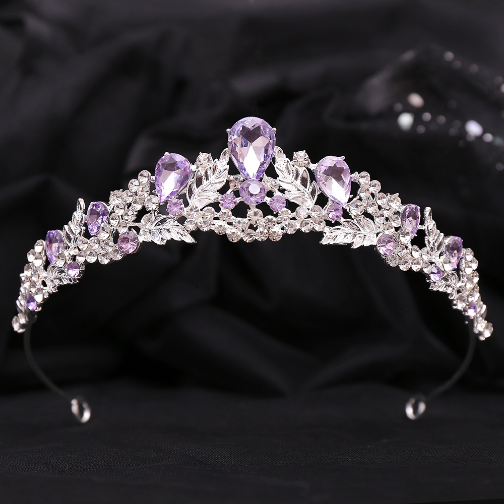 Title 4, Bridal Headdress Alloi Rhinestone Leaves Small ...