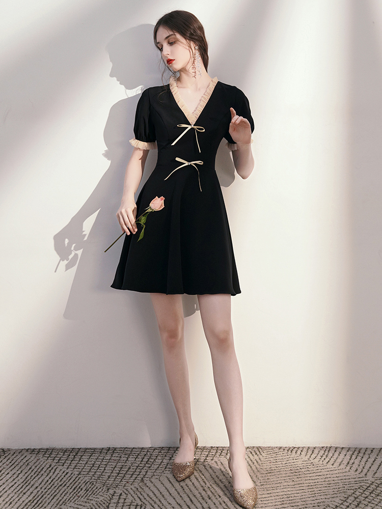 Black Short Party Dress Can Be Worn At Ordinary Times