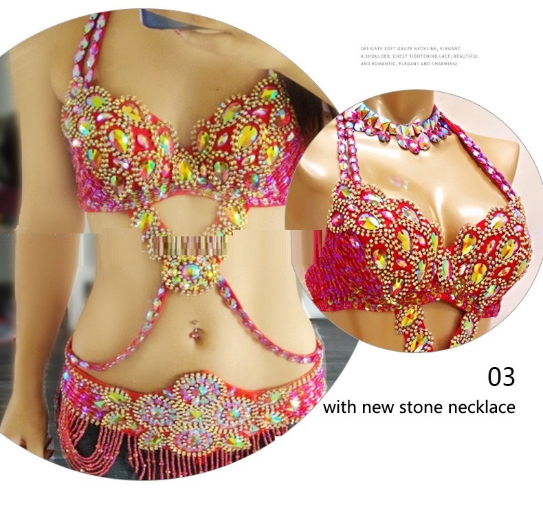 Title 4, New Belly Dance Performance Handmade Sequins Or...