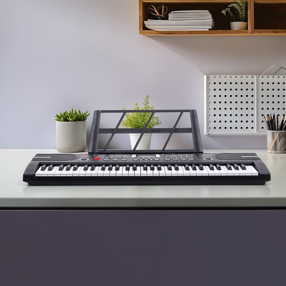 61 Keys Electronic Full Size Keyboard Digital Music Piano 60 Demo Sheet Stand