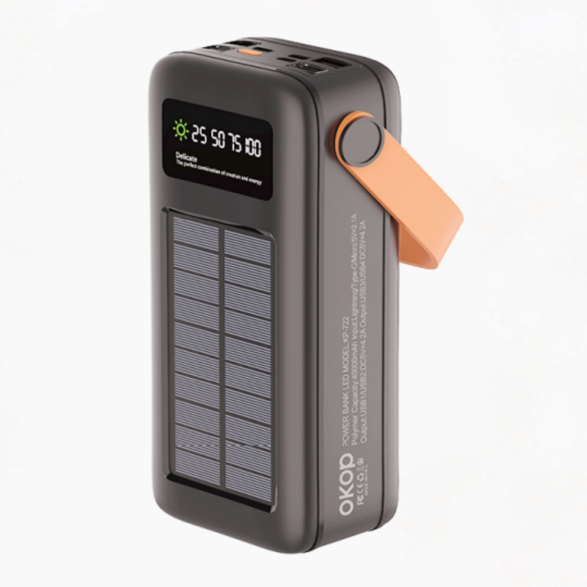KP-722 Best-selling 40,000mAh High-Capacity Portable Power Bank With Handle And Digital Battery Display Factory Direct Shipping