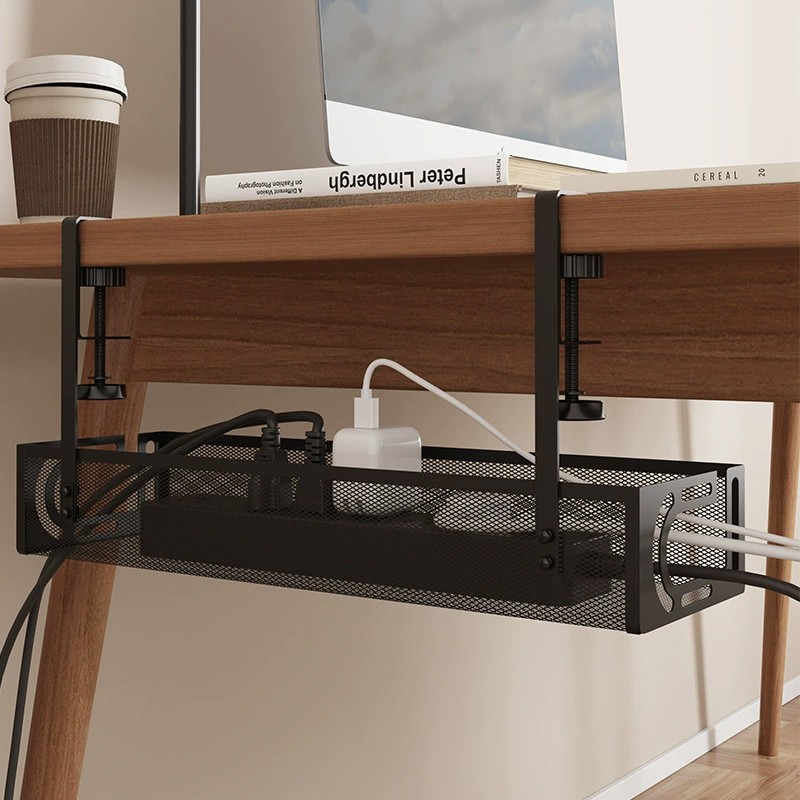 Under Desk Cable Management Tray Cord Holder Storage Office Home Table Tidy Rack 2