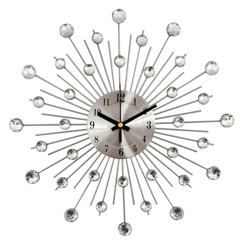 Round Metal Wall Clock, Quartz Movement, picture 2 of 4