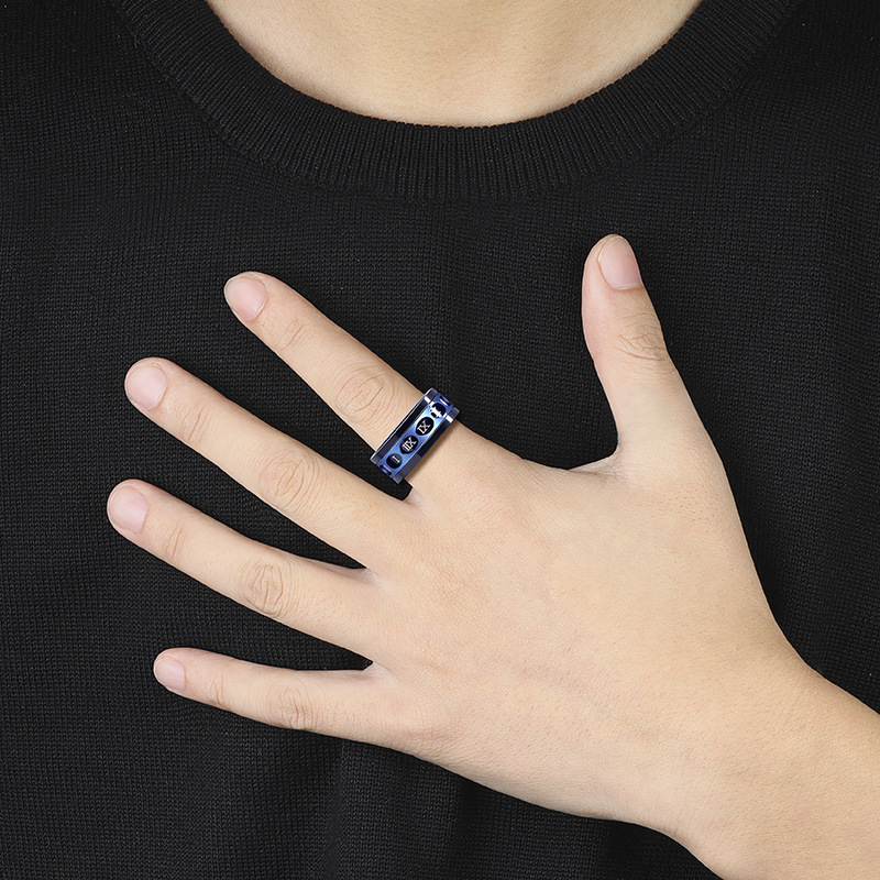Личное кольцо Титановая сталь Хип-хоп Простота