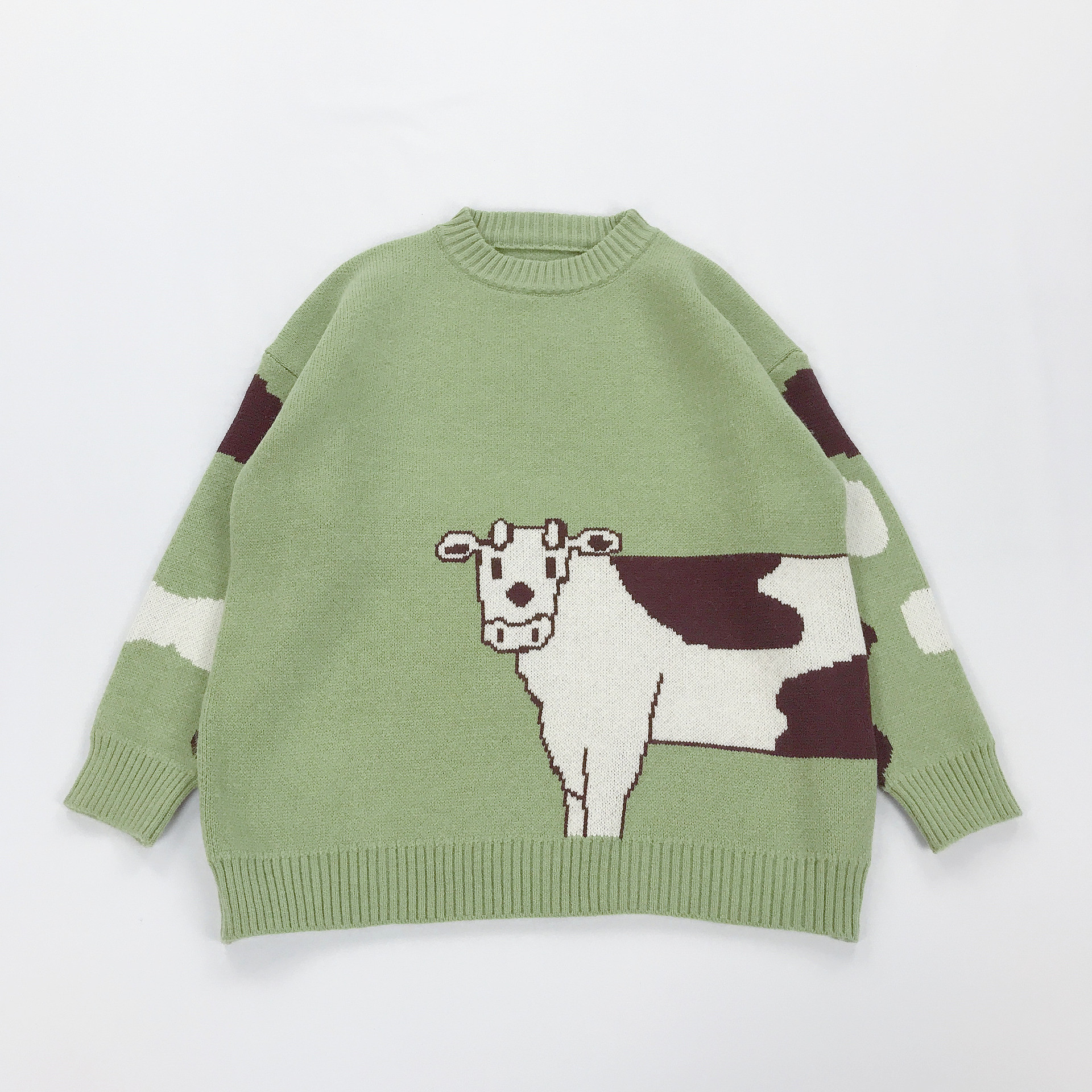 Fashion Women's Cute Cartoon Cow Sweater