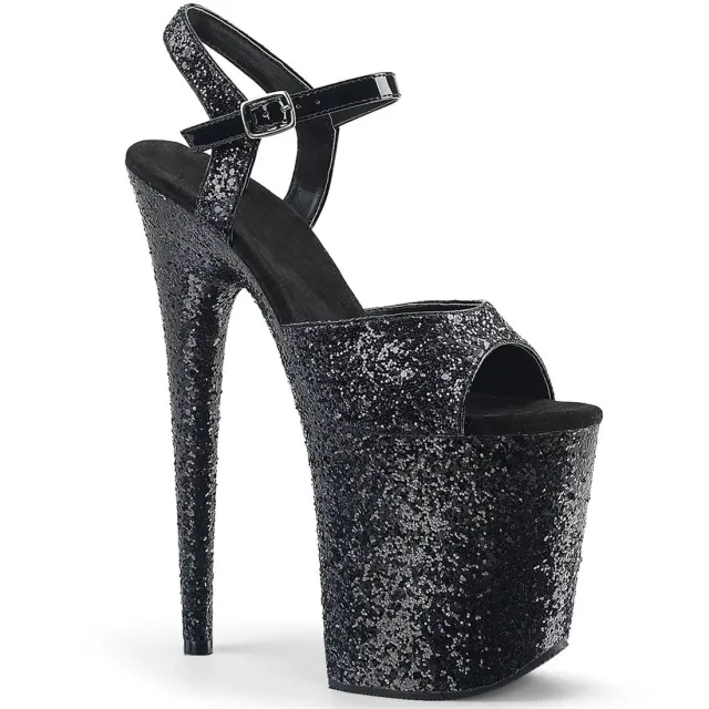 Hengtian High Flashing Waterproof Platform Stiletto High Heels Black - Shop at LoveMi