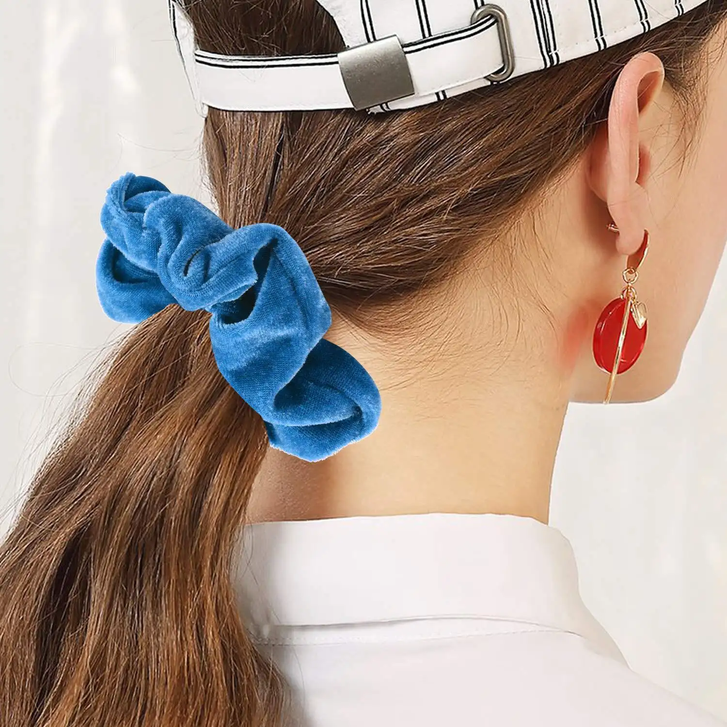 Gold Velvet Cloth Pig Intestine Hair Tie