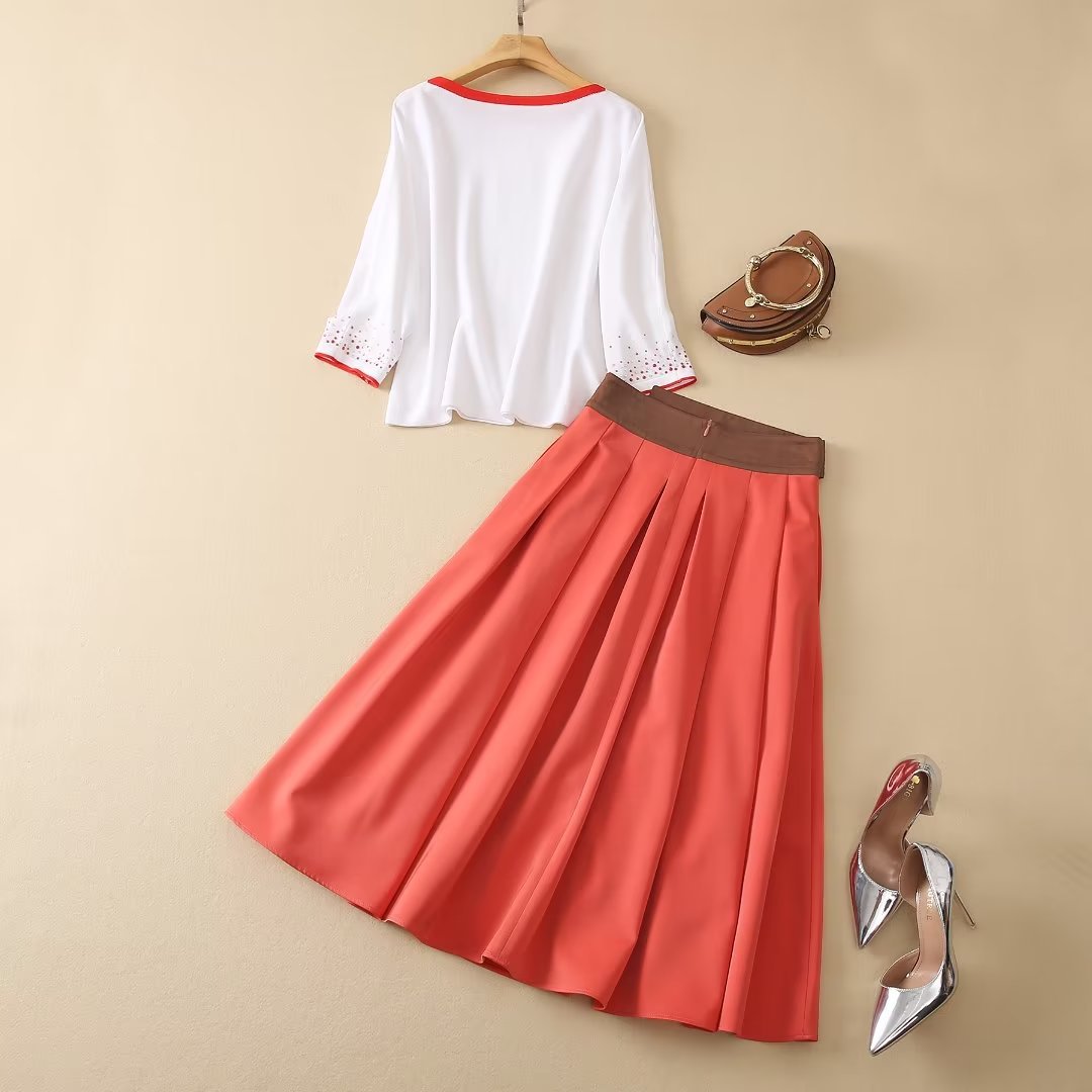 Title 1, High Waist Two Piece Skirt with Large Hem provi...