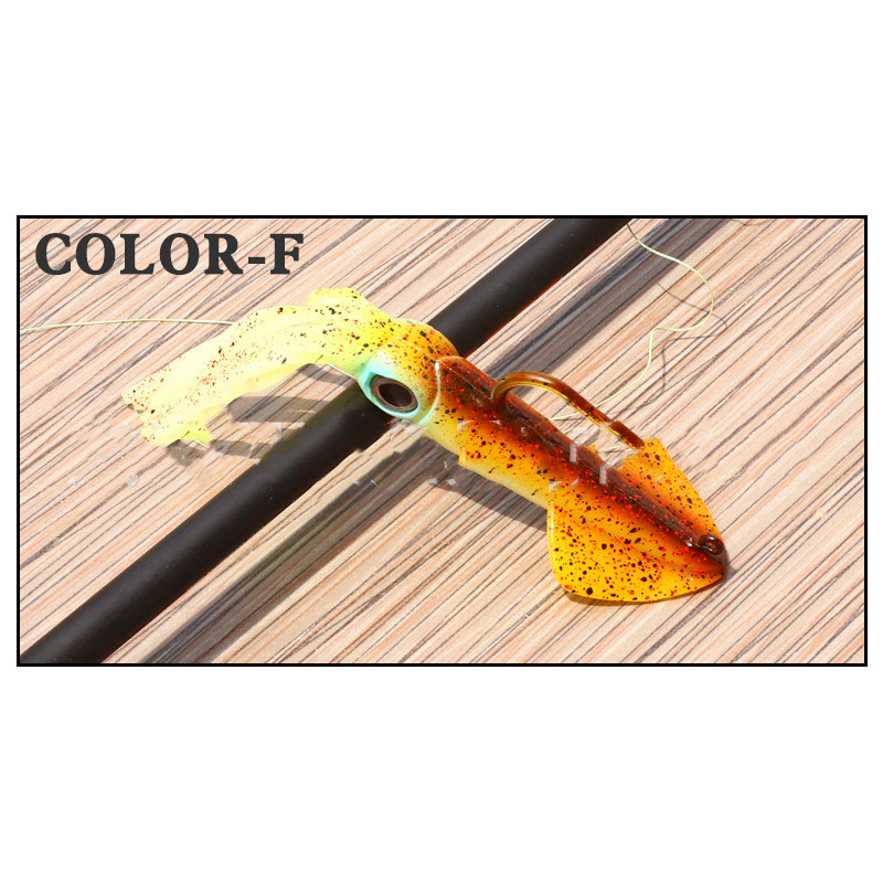 طُعم ناعم بتصميم أخطبوط وحلزون مزود بخطّاف مدمج