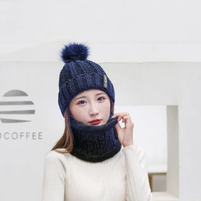 Women Warm Plush Thick Fashion Pullover Navy Blue - Shop at LoveMi