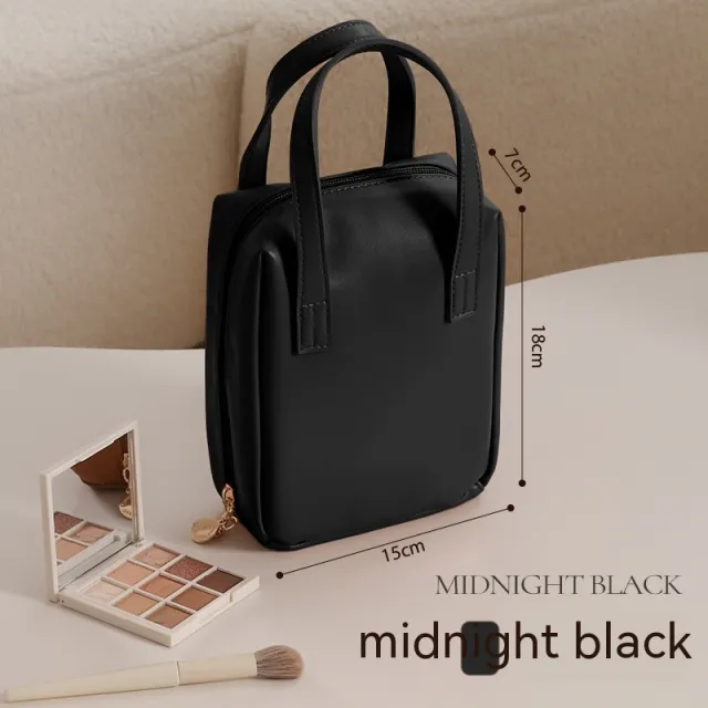 Portable Large Capacity Handbag Waterproof Black - Shop at LoveMi