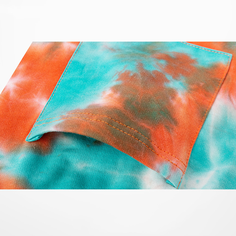 Straight Trend Tie-dye 5-point Pants