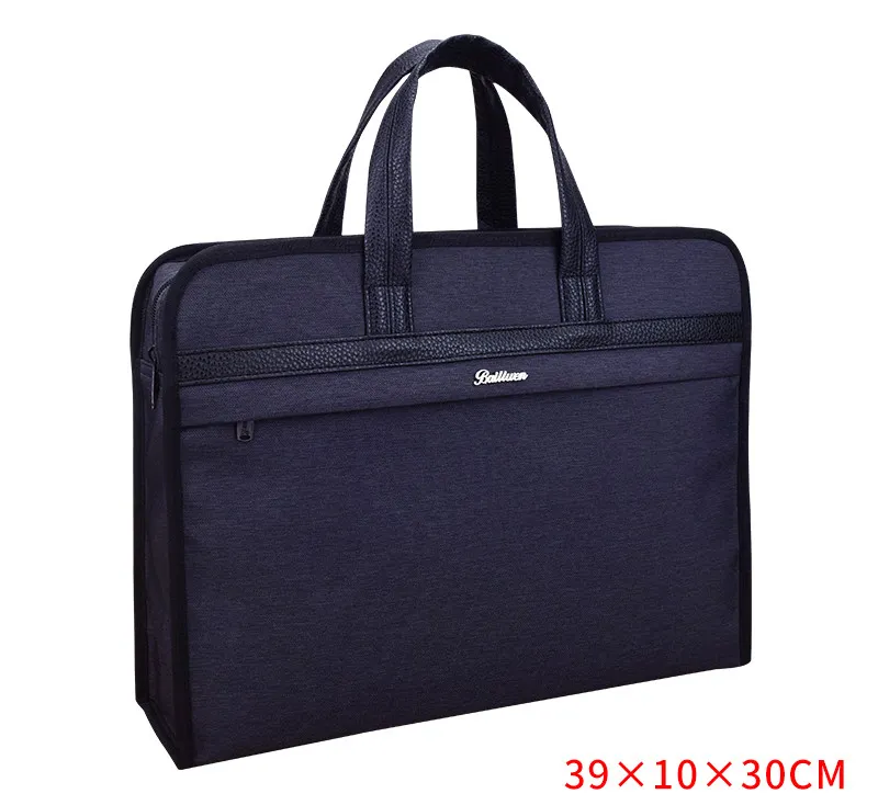 File Bag Large Capacity Waterproof Briefcase Canvas - Widened And Thickened