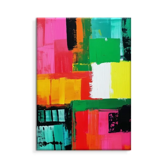 Dopamine Colorful Design Abstract Art Paintings Canvas Decoration Artwork Hand Painted Abstract Oil Painting Large Size Office Bedroom Wall Picture... Without Inner Frame - Shop at LoveMi