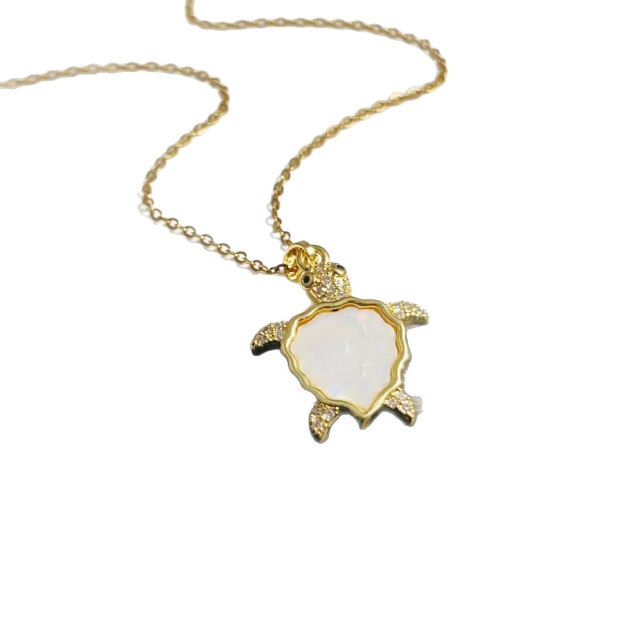 Ocean Starfish Turtle Niche Design Temperament Titanium Steel Necklace