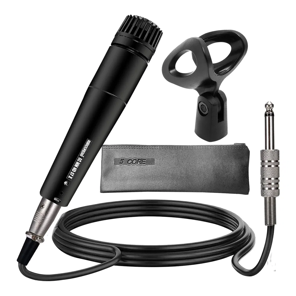 5 CORE Professional Dynamic Vocal Microphone Neodymium Cardioid Unidirectional Handheld Mic for Singing Karaoke Steel Mesh Grille Metal Body With ON Off Switch + 16ft Detachable Cable + Clip + Bag image 27