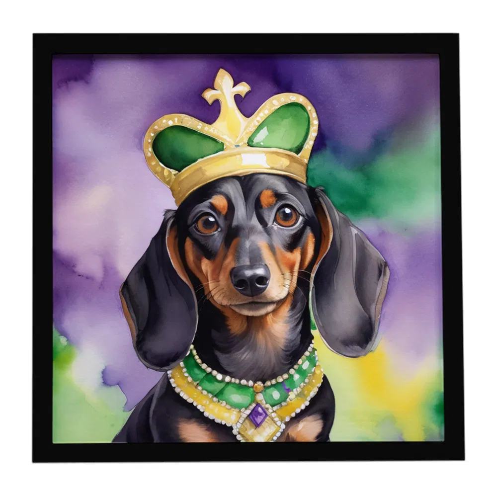 Framed Metal Print, Dachshund Mardi Gras, picture 4 of 4
