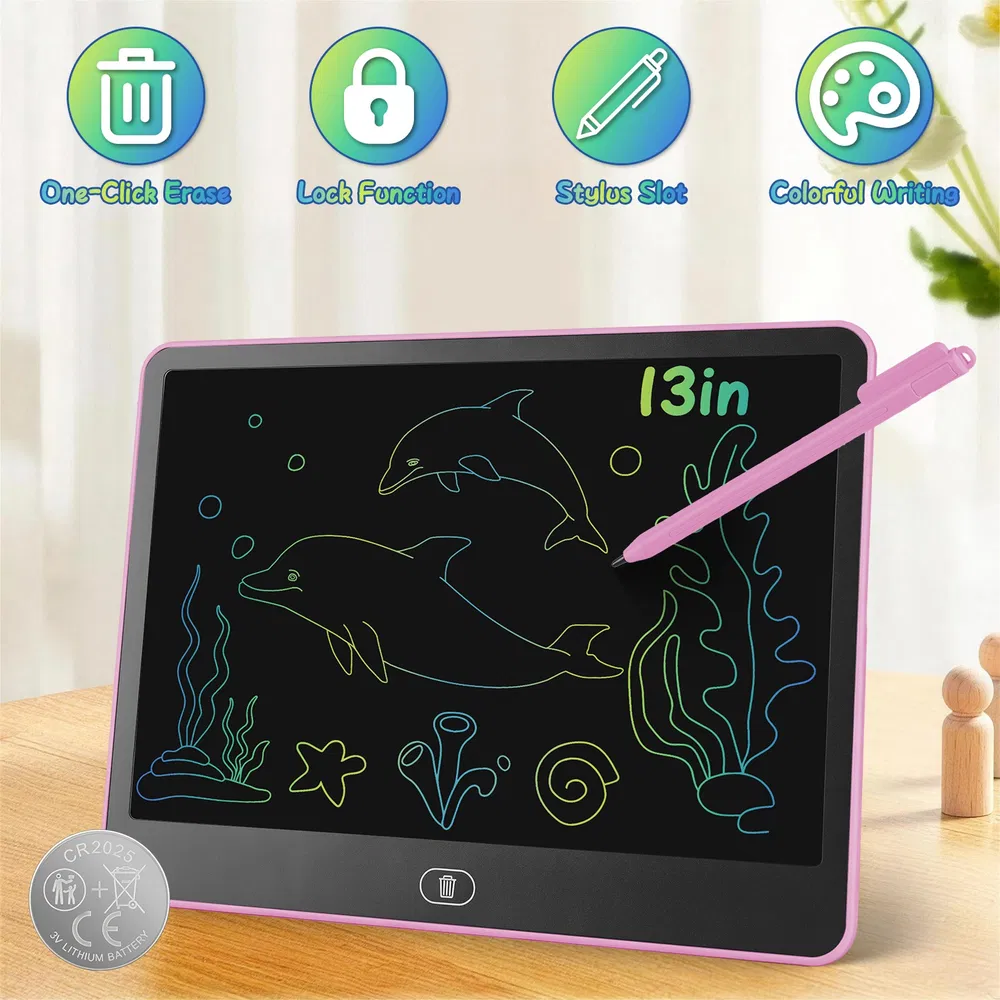 LCD Writing Tablet for Kids, Reusable Doodle Board image 18