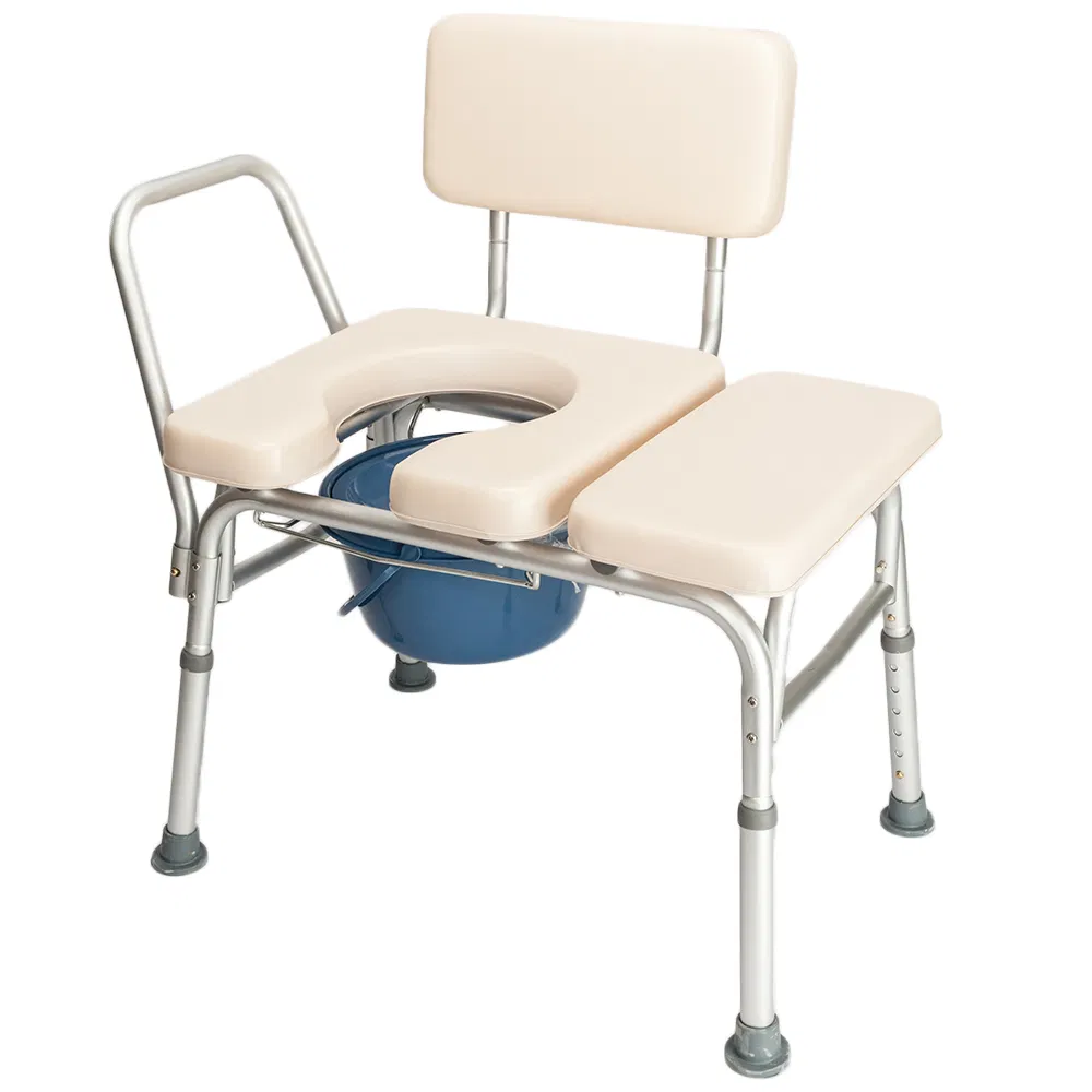 Multifunctional Aluminum Elder People Disabled People Pregnant Women Commode Chair Bath Chair Creamy… image 6