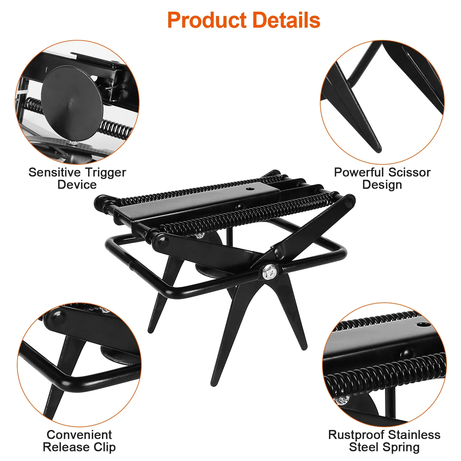 Powerful Mole Snap Trap - Thickened Waterproof Metal, Easy Foot-Step Setup, Humane Instant Kill, Safe for Lawn & Pets 7