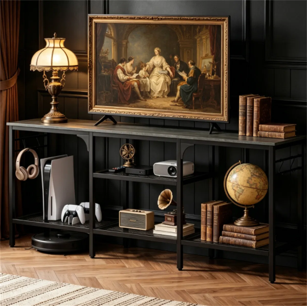 3-Tier Metal TV Stand, picture 2 of 5