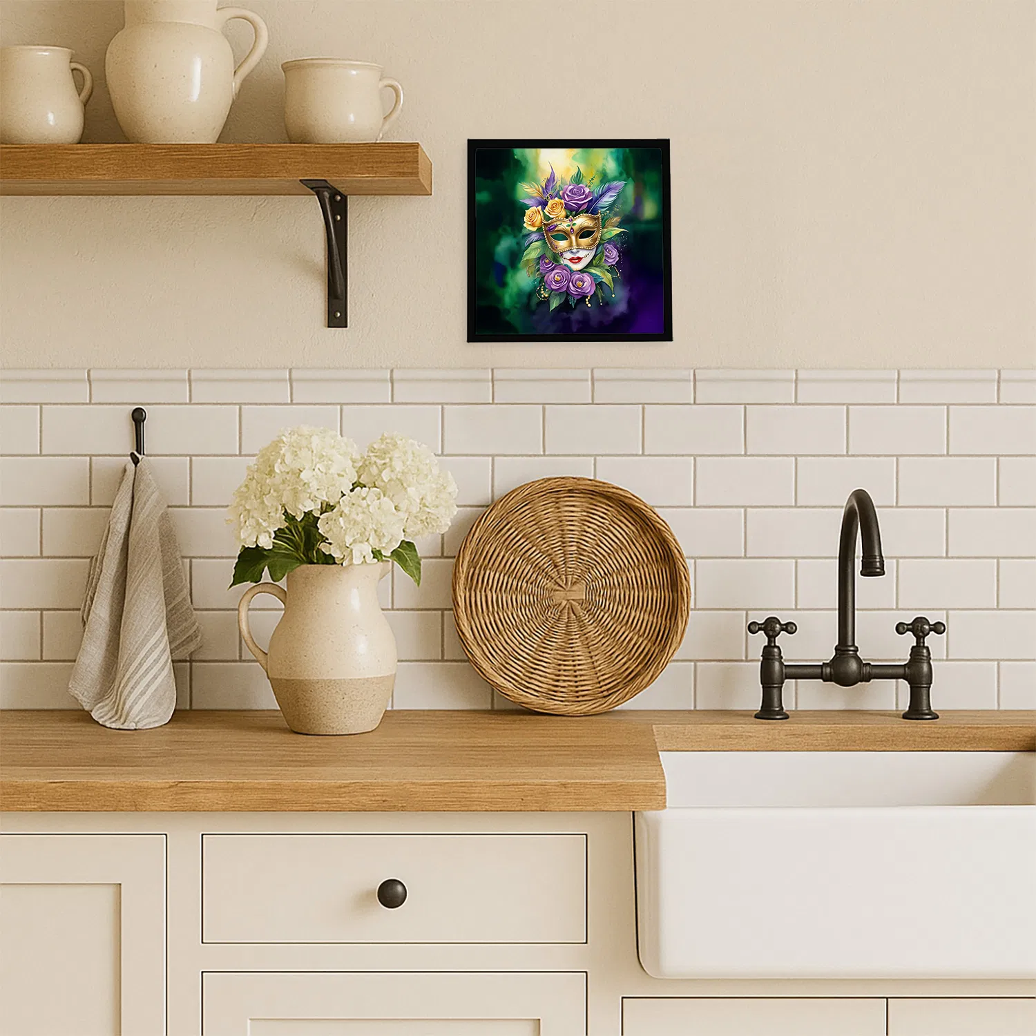 Mardi Gras Framed Metal Print, 8x8, picture 3 of 4