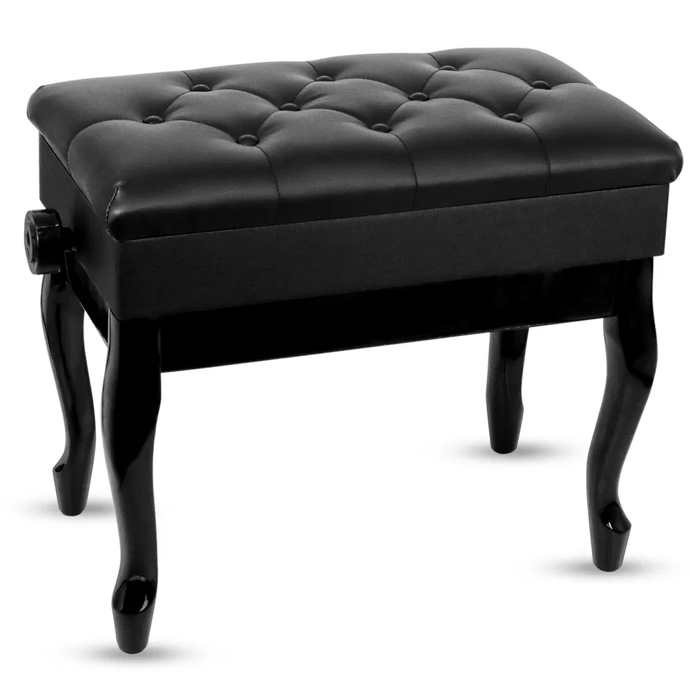 5 Core Piano Bench Wooden Height Adjustable Stool Heavy Duty Keyboard Seat with Storage image 19