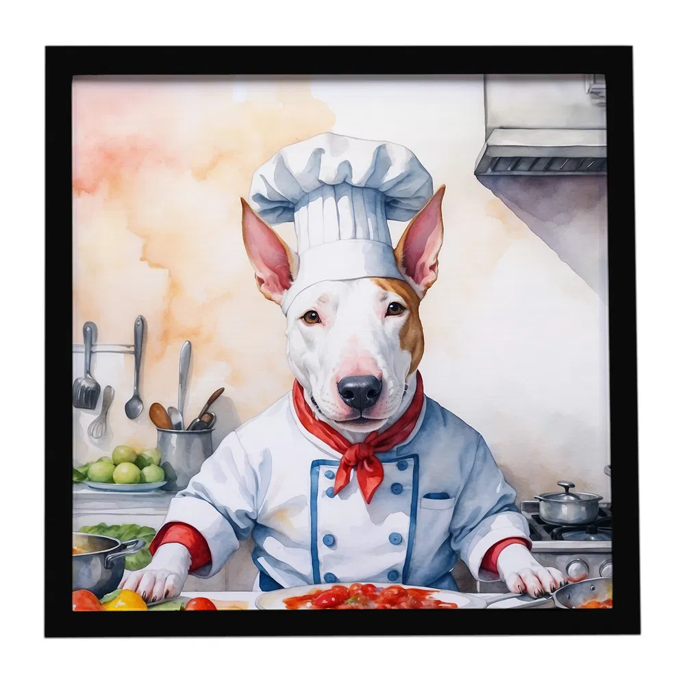 Framed Metal Print, Bull Terrier Chef, picture 3 of 3