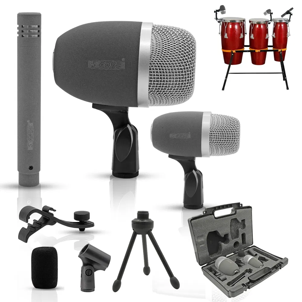 5 Core Conga Mic Snare Tom Microphone Drum Kit Condenser XLR Instrument Mics image 24