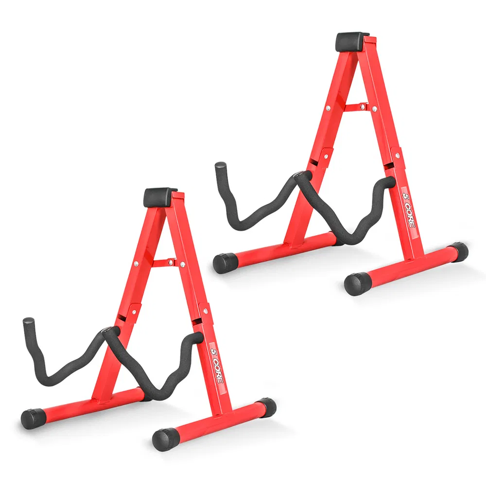 5 Core Guitar Stand 2PC A Frame w Soft Foam Arm Non Slip Rubber for Acoustic Electric Bass image 20