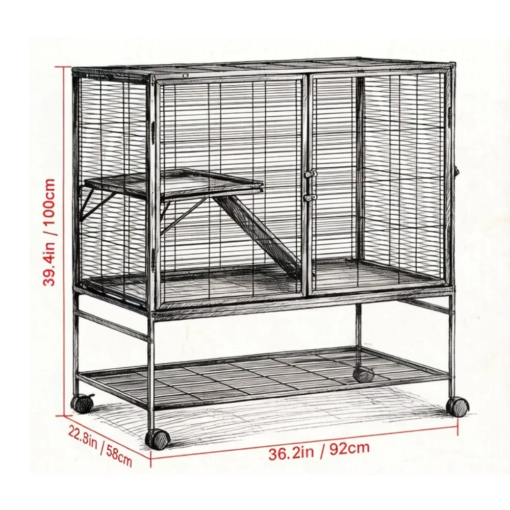 Animal Cage with Non-Slip and Easy to Clean for Outdoor — image 1