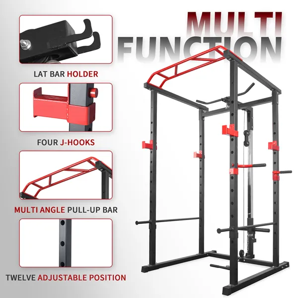 Power Cage Squat Rack Stands Gym Equipment 1000-Pound Capacity — photo 8